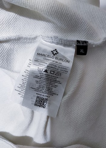 xl Beden beyaz Renk Beyaz Baskılı Uzun Kollu Sweatshirt