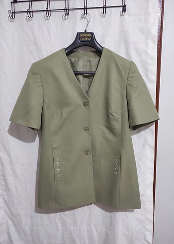 vintage kadın kısa kollu ceket - Görsel 2