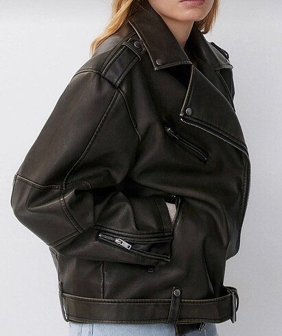 xs Beden Pull&Bear suni biker ceket