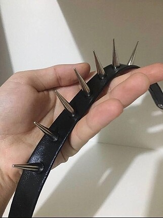 Killstar Gothic uzun dikenli deri chocker