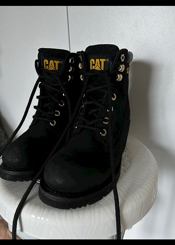 Cat Caterpillar Kadın Siyah Blok Topuklu Bot