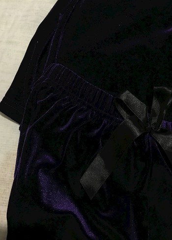 Mor Sander detay Kadın Gecelik takım - Görsel 2