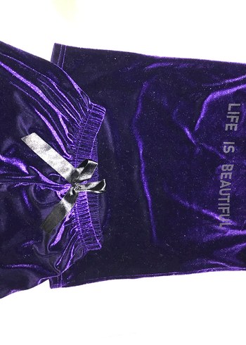 Mor Sander detay Kadın Gecelik takım - Görsel 3