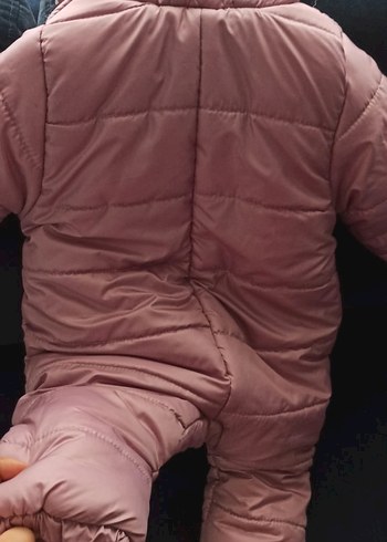 Pembe Kürklü Bebek Kız  astronot Tulumu - Görsel 4