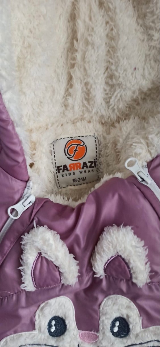 Pembe Kürklü Bebek Kız  astronot Tulumu - Görsel 2