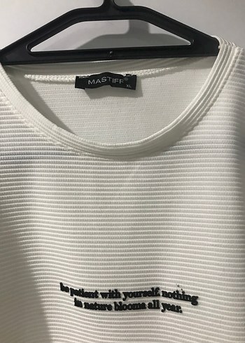 Beyaz Baskılı Erkek Tişört Loose Fit - Görsel 2