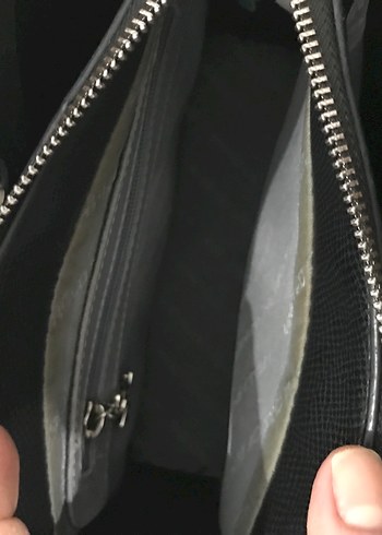 Benetton Siyah Deri Kadın Çapraz Çanta - Görsel 2