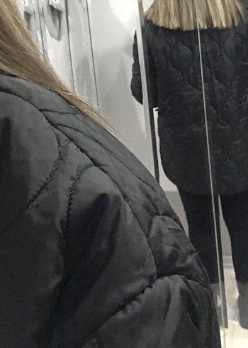 Siyah Düğmeli Midi Kadın Ceket - Görsel 2