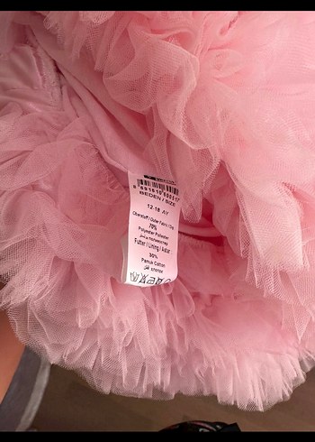 Pembe Kız Bebek Fırfırlı doğum günü  Elbise - Görsel 3