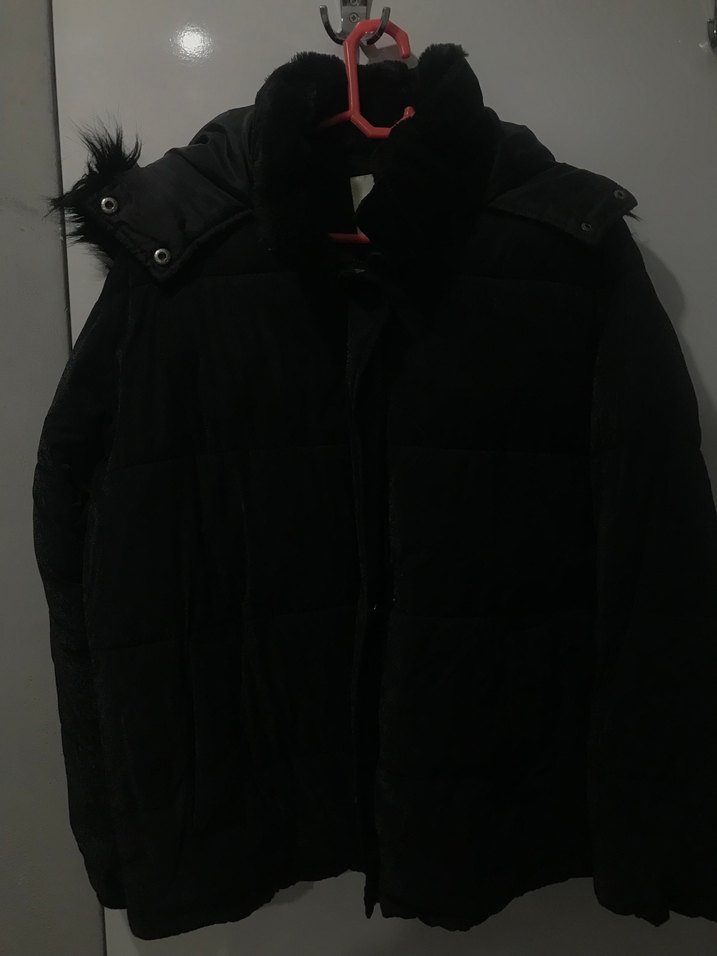 Koton Kadın Siyah Kürklü Kışlık Mont - Görsel 5