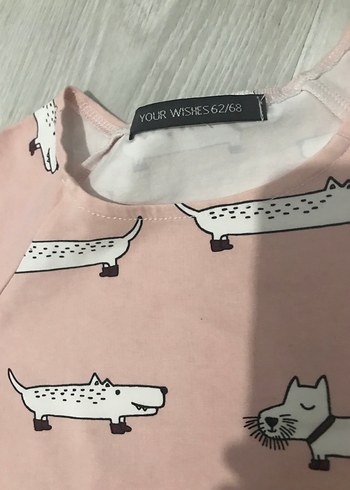 Kız Çocuk Pembe Baskılı Uzun Kollu Tişört - Görsel 2