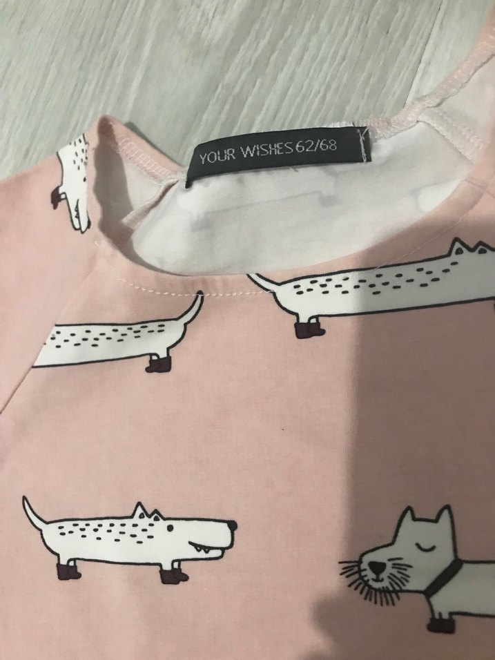 Kız Çocuk Pembe Baskılı Uzun Kollu Tişört - Görsel 2