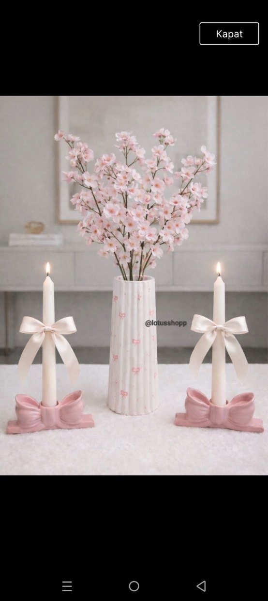 Şapkalı Pembe balkabağı ve vazo set - Görsel 2