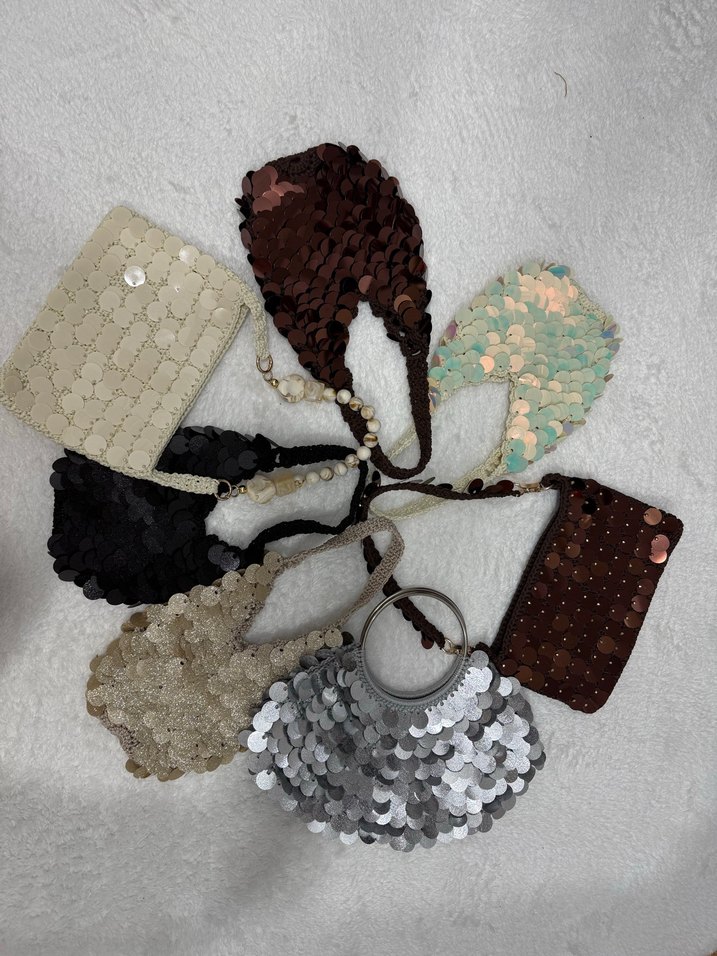 Pullu Şık Örgü Çanta Koleksiyonu - Görsel 5