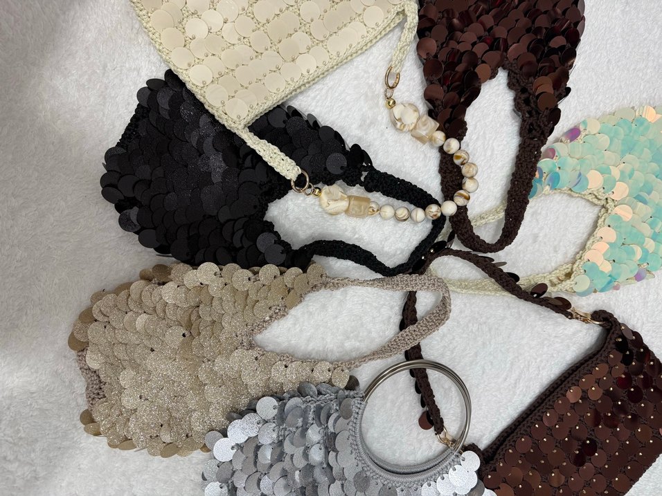 Pullu Şık Örgü Çanta Koleksiyonu - Görsel 3