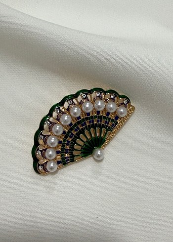 İncili Deniz Temalı Broş ve Yelpaze broş - Görsel 4