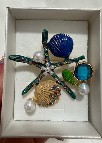 İncili Deniz Temalı Broş ve Yelpaze broş - Görsel 8