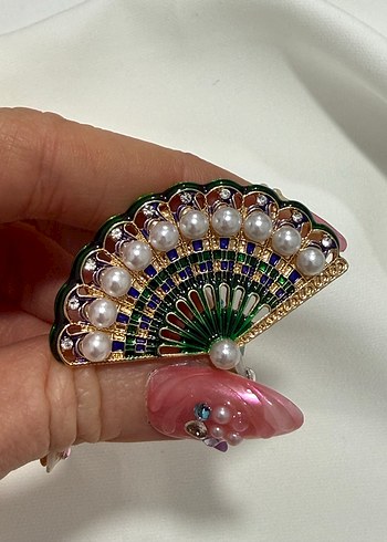 İncili Deniz Temalı Broş ve Yelpaze broş - Görsel 5