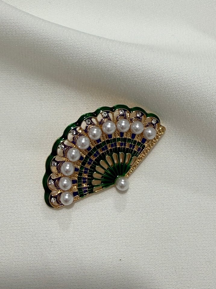 İncili Deniz Temalı Broş ve Yelpaze broş - Görsel 4