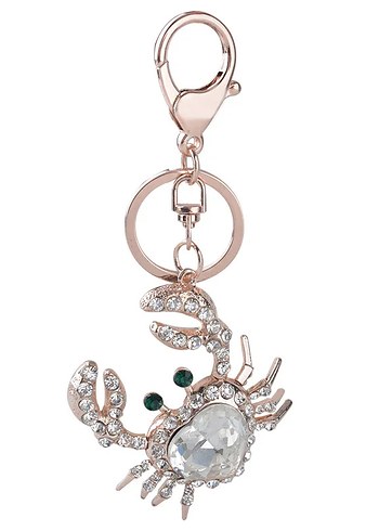 Işıltılı Altın Renk Yengeç Çanta Charmı&Anahtarlık - Görsel 3