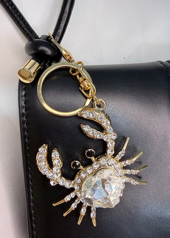 Işıltılı Altın Renk Yengeç Çanta Charmı&Anahtarlık - Görsel 5