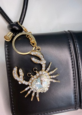 Işıltılı Altın Renk Yengeç Çanta Charmı&Anahtarlık - Görsel 6