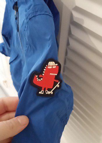 4 Yaş Beden Parlak Mavi Erkek Çocuk Fermuarlı Ceket