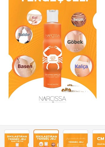 Narcissa Yengeç Jeli Sıkılaştırıcı Selülit jel - Görsel 2