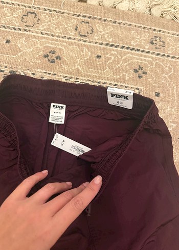 m Beden Victorias Secret Bordo Paraşüt Kargo Pantolon