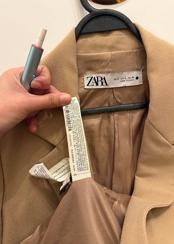 s Beden camel Renk Zara Bej Kadın Süet Blazer Ceket