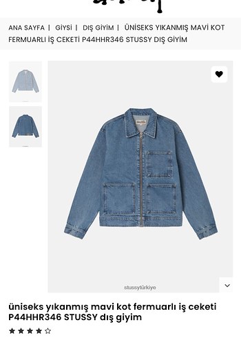 Diğer Stüssy Unisex Denim Ceket