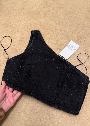 Zara Jean Siyah Tek Omuzlu Mini  Büstiyer - Görsel 3