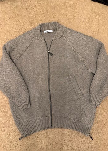 Zara Kadın Triko Fermuarlı Hırka - Görsel 3