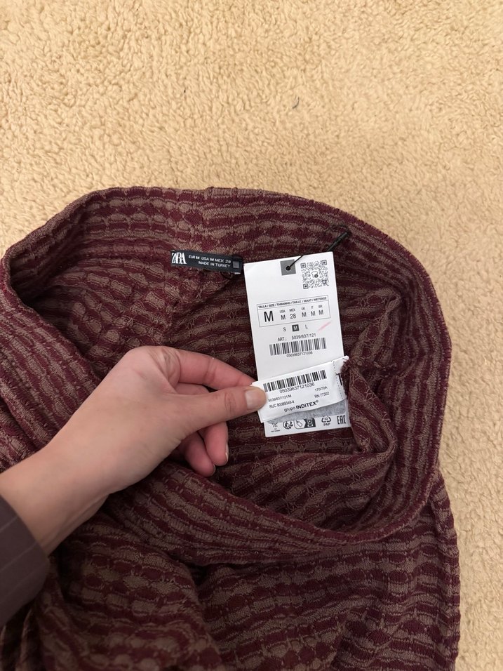 Zara Triko Örgü Kumaş Kadın Pantolon - Görsel 3