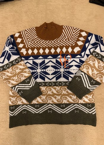 İpekyol Bohem Desenli Uzun Kollu Triko Kazak - Görsel 3