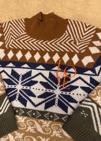 İpekyol Bohem Desenli Uzun Kollu Triko Kazak - Görsel 4