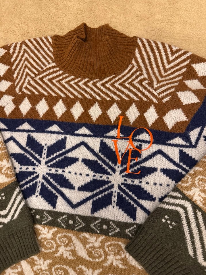 İpekyol Bohem Desenli Uzun Kollu Triko Kazak - Görsel 4