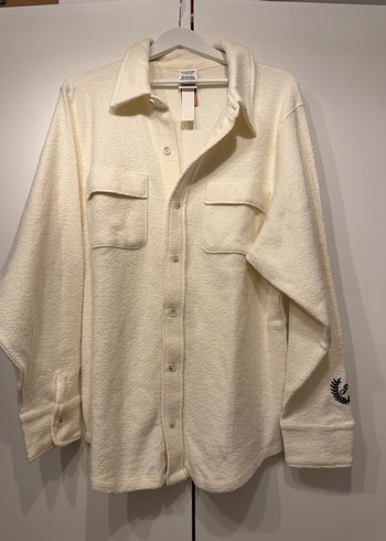 Victorias Secret Pink Düğmeli krem Kadın Polar Gömlek - Görsel 3