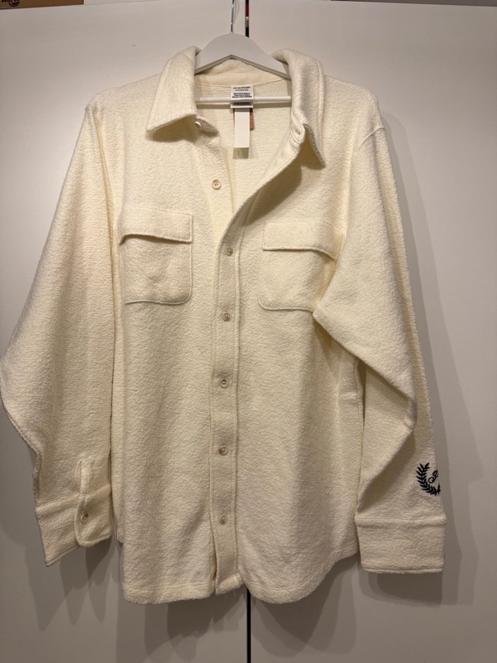 Victorias Secret Pink Düğmeli krem Kadın Polar Gömlek - Görsel 3