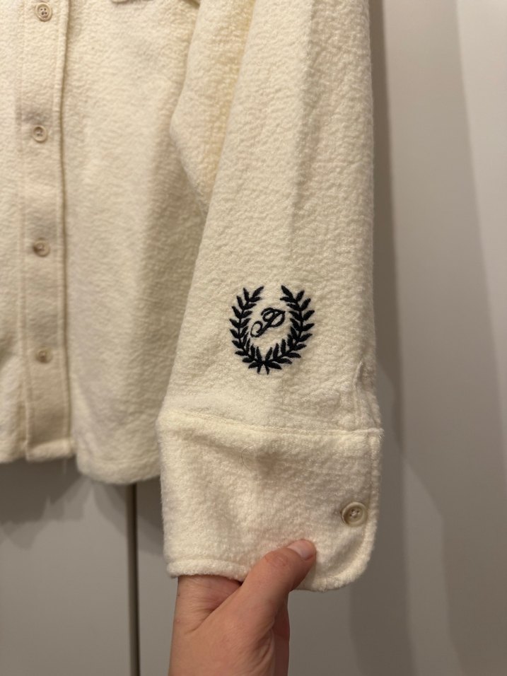 Victorias Secret Pink Düğmeli krem Kadın Polar Gömlek - Görsel 5