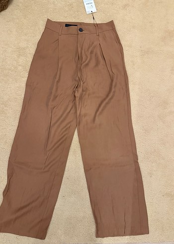 Zara Karamel Piliki Rahat Kesim Pantolon - Görsel 3