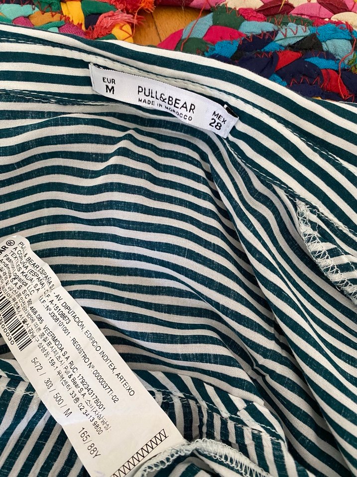 Pull&Bear Çizgili Uzun Kollu Kadın Gömlek - Görsel 3