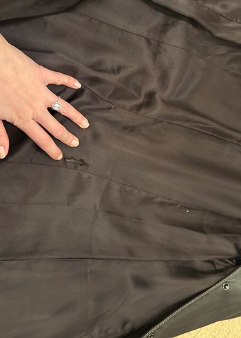 Mango Acı Kahve Gerçek Deri Pardesü - Görsel 6