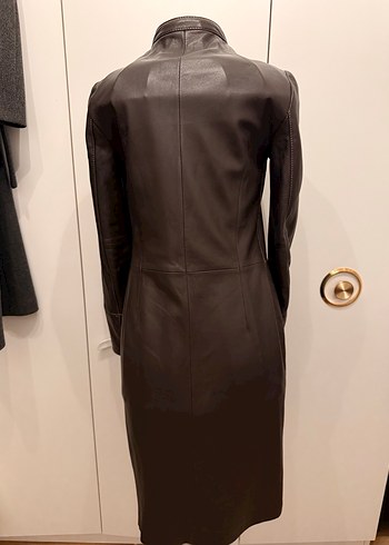 Mango Acı Kahve Gerçek Deri Pardesü - Görsel 2