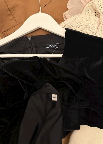 Joop! Uzun Kollu Kadife Midi Elbise - Görsel 4