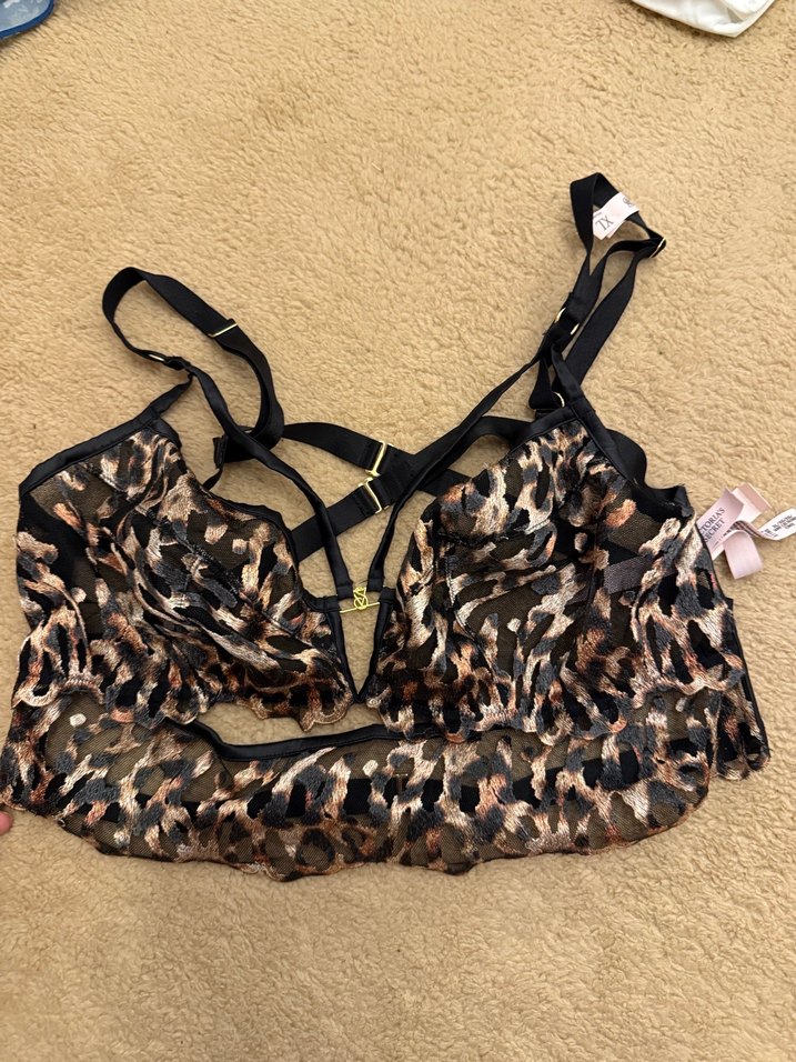 Victoris Secret Leopar Kahverengi Glamour Sütyen - Görsel 4