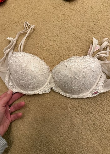 Victorias Secret Pink Dantel Detaylı Beyaz  Sütyen - Görsel 2