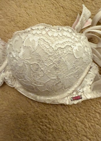 Victorias Secret Pink Dantel Detaylı Beyaz  Sütyen - Görsel 3