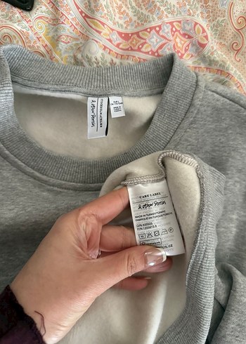 &Other Stories Gri Oversize Kadın Sweatshirt - Görsel 3