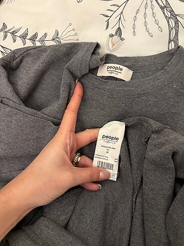 42 Beden gri Renk Fabrika dokuma elbise